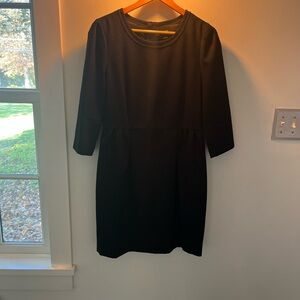 J. Crew Classic Black Long Sleeve Dress